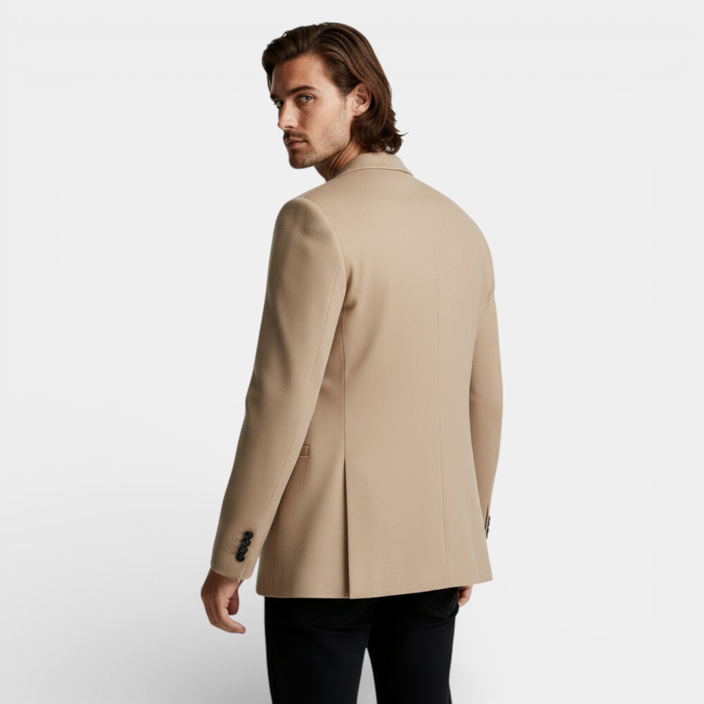 Two-Button Notch Lapel Blazer With Pin for Men