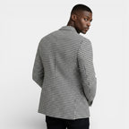 Single-Button Houndstooth Blazer Notch Lapel for Men