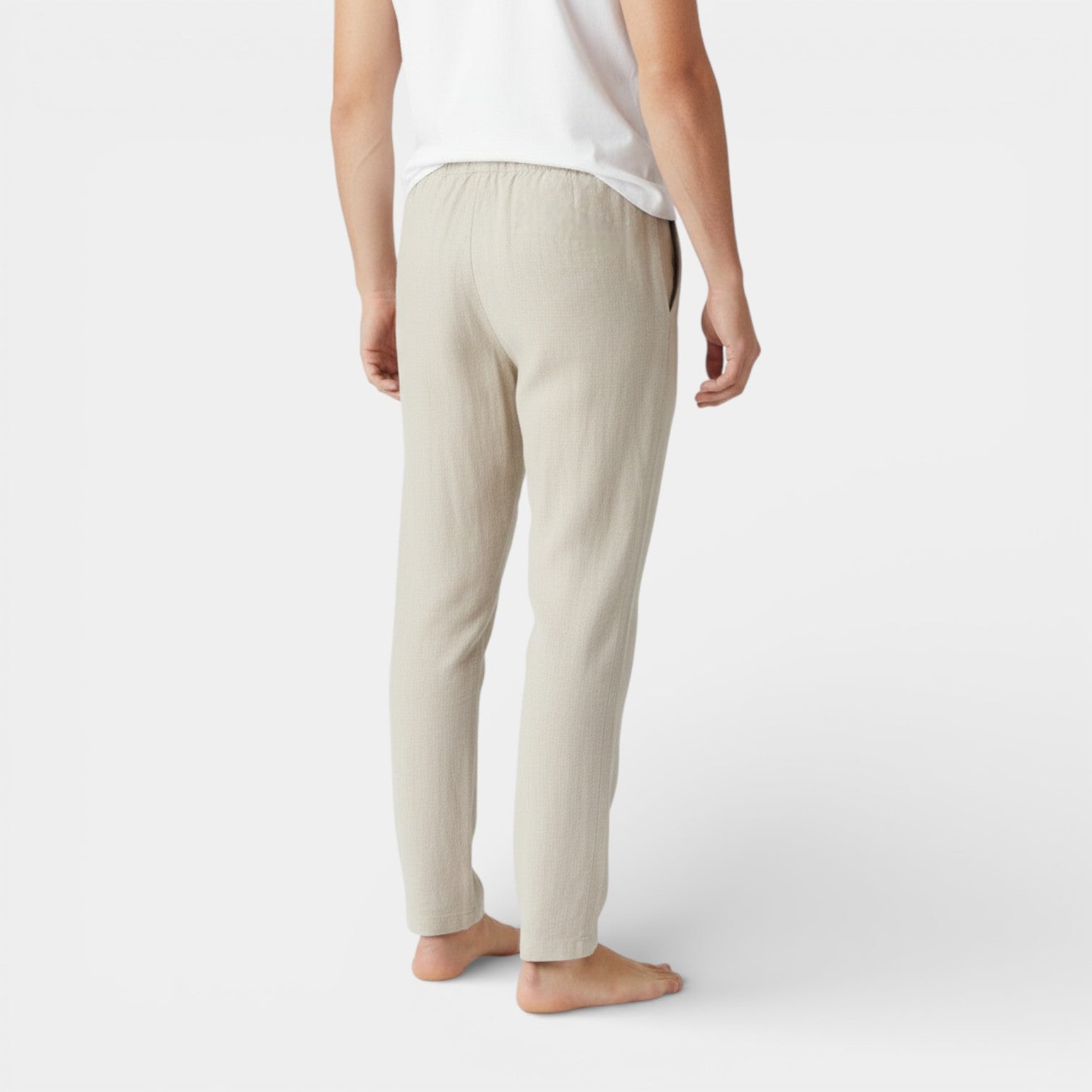 Drawstring Tapered Pants Relaxed Fit for Men