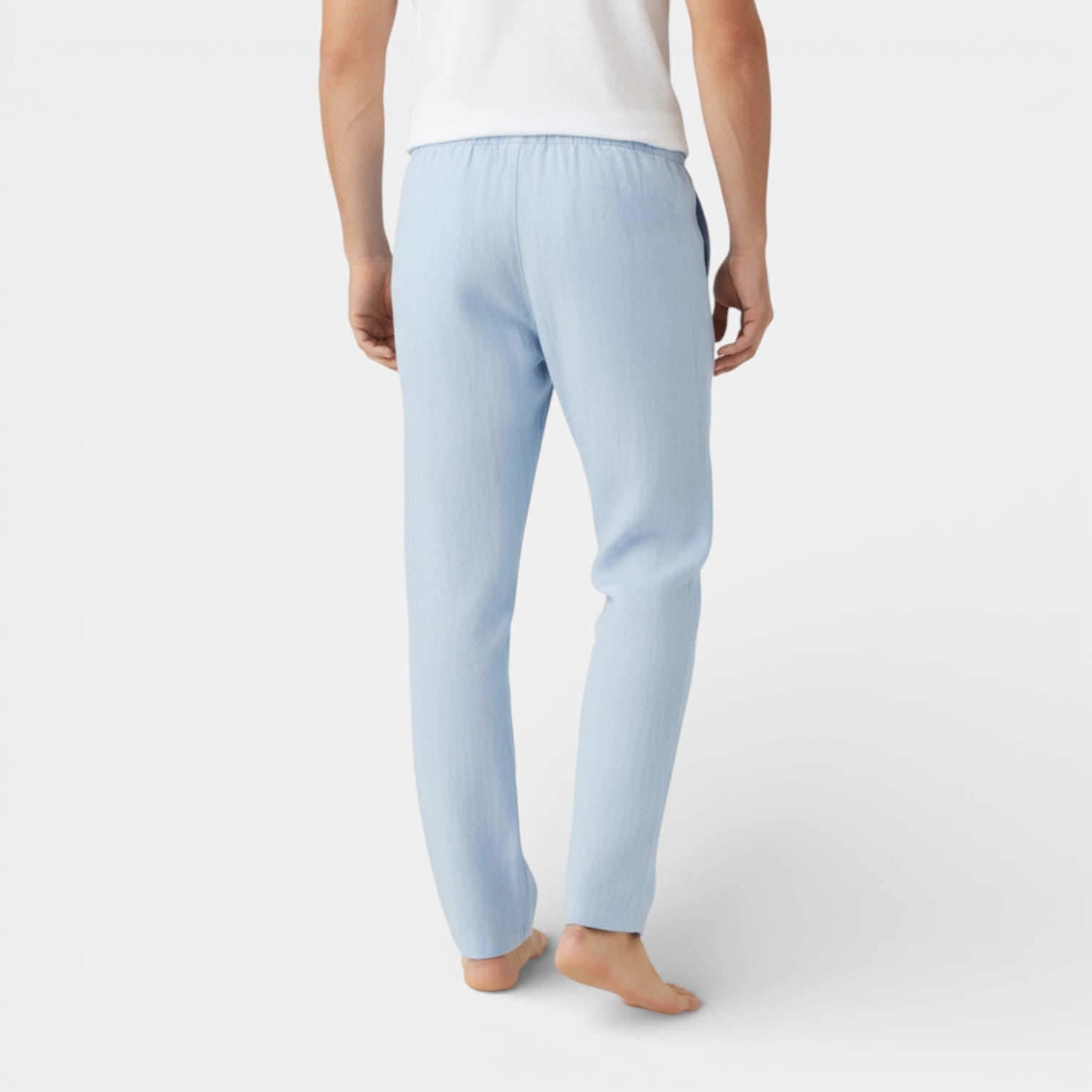 Drawstring Tapered Pants Relaxed Fit for Men