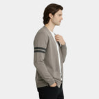 Open-Front Knit Cardigan Long Sleeve Regular Fit for Men