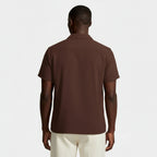 Short Sleeve Button-Up Panel Shirt Regular Fit for Men