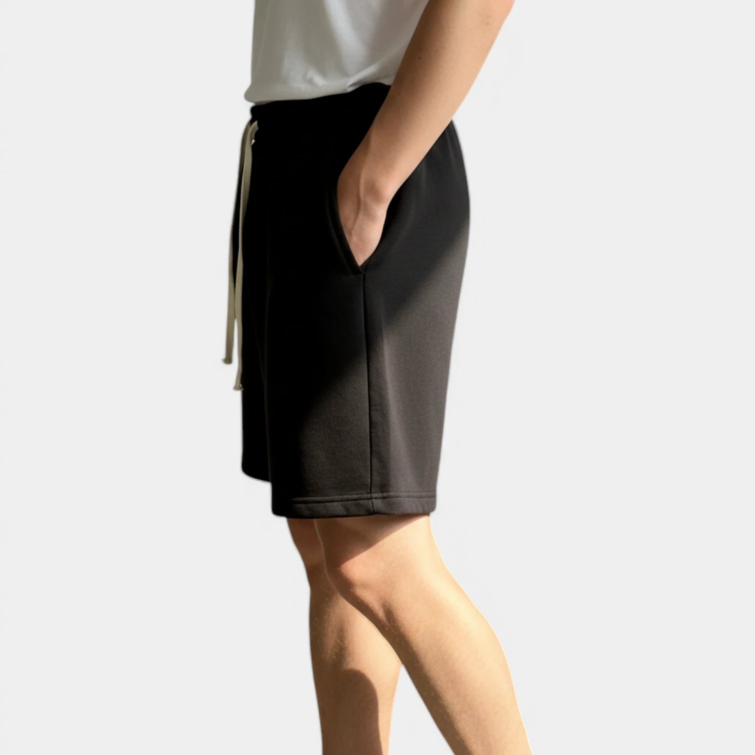 Elastic Waist Drawstring Shorts Regular Fit for Men