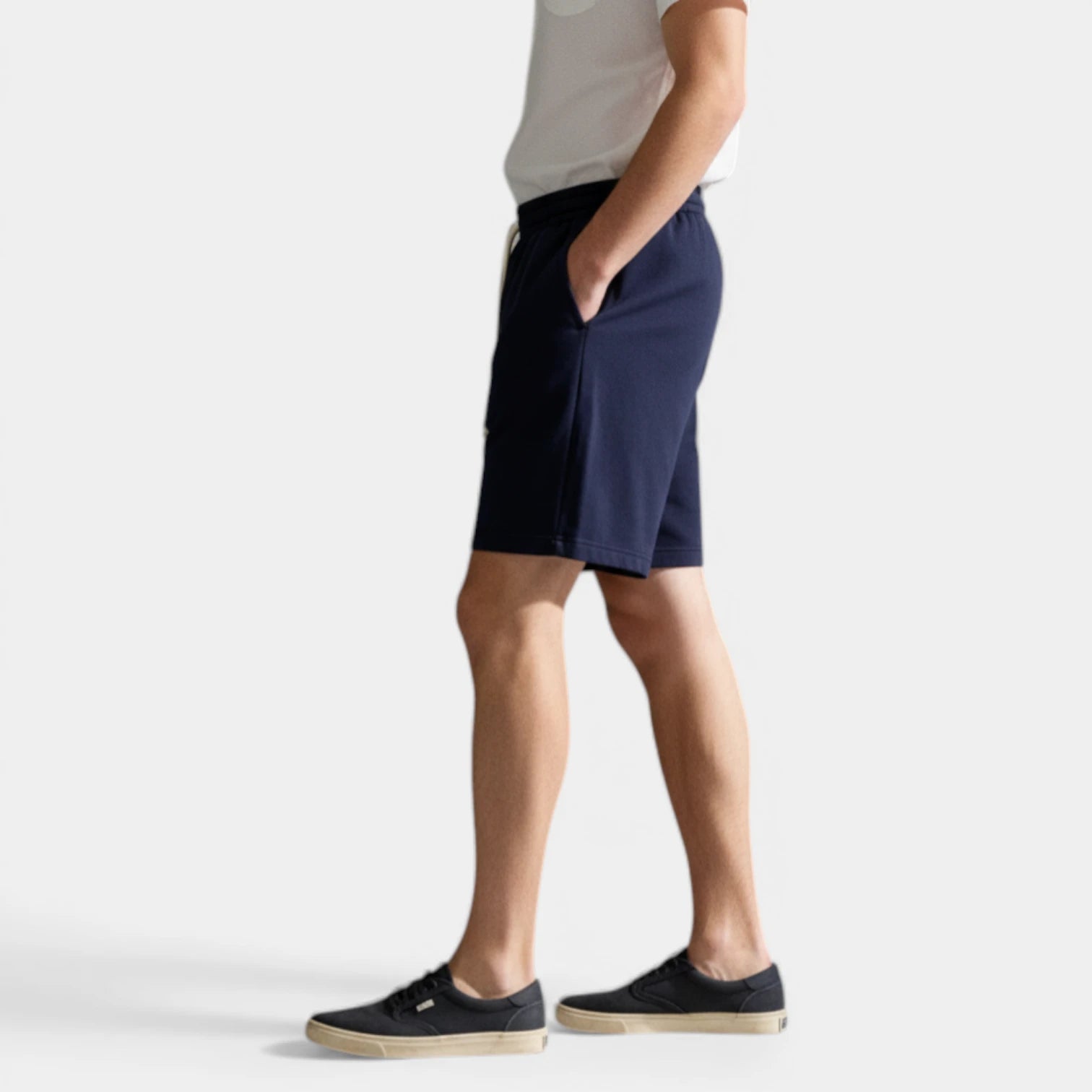 Elastic Waist Drawstring Shorts Regular Fit for Men