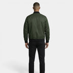 Slim Fit Zip-Up Bomber Jacket Ribbed for Men