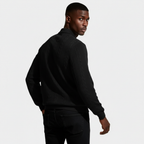 Quarter-Zip Textured Cable Knit Pullover for Men