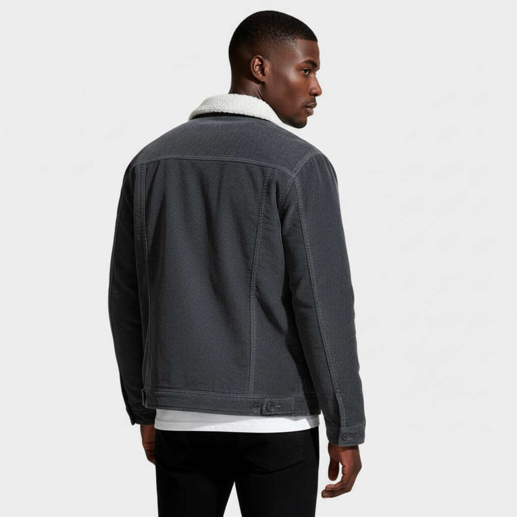 Corduroy Lined Jacket Regular Fit Structured for Men