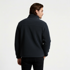 Fleece Full-Zip Stand Collar Jacket Regular Fit for Men