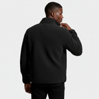 Fleece Full-Zip Jacket Stand Collar Regular Fit for Men