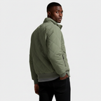 Diamond-Stitch Zip Jacket Stand Collar Regular Fit for Men