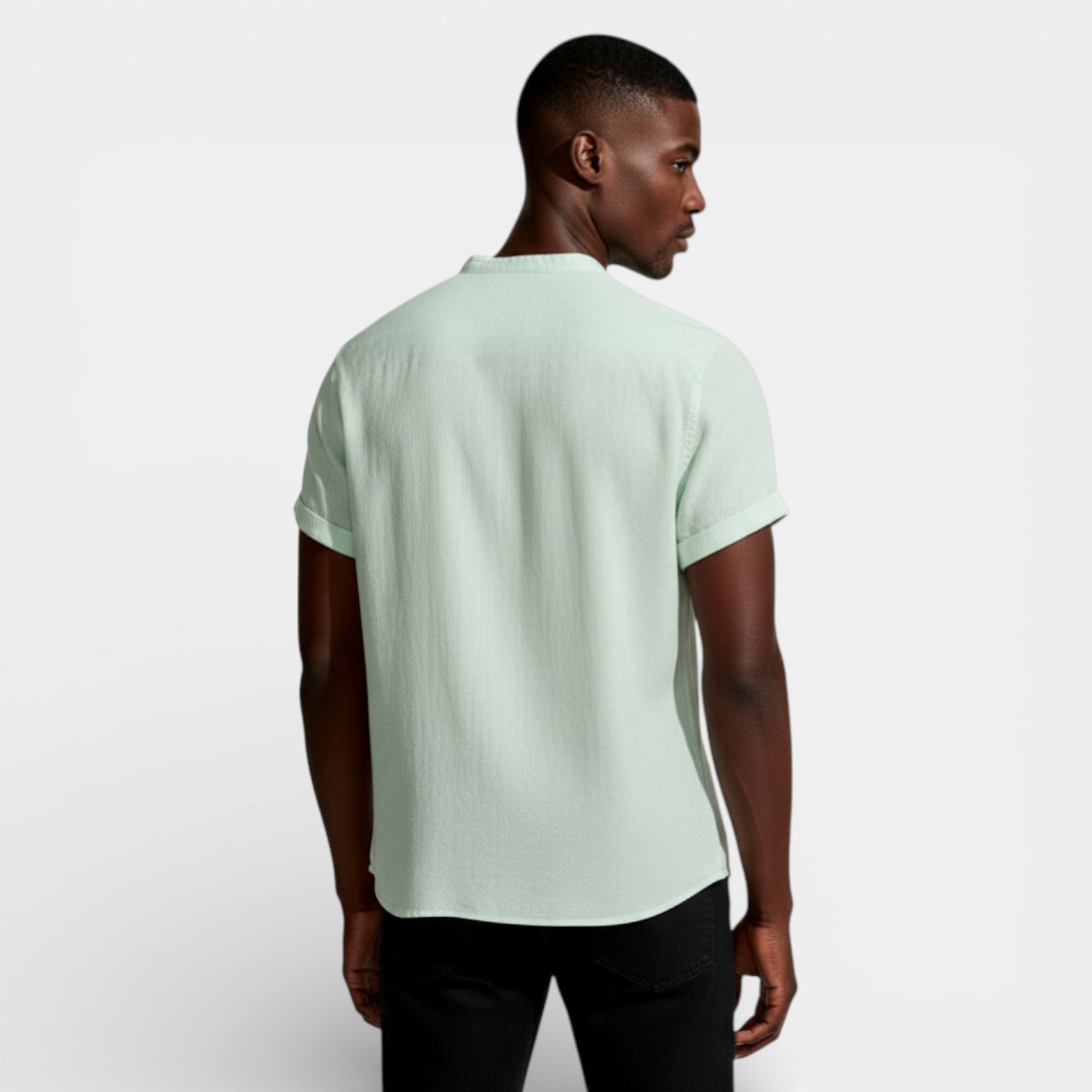 Henley Shirt Short Sleeve Regular Fit for Men