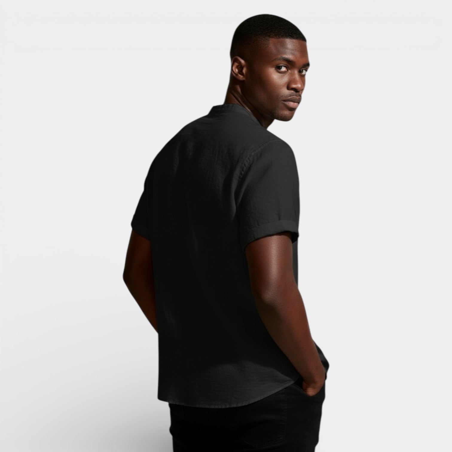 Henley Shirt Short Sleeve Regular Fit for Men