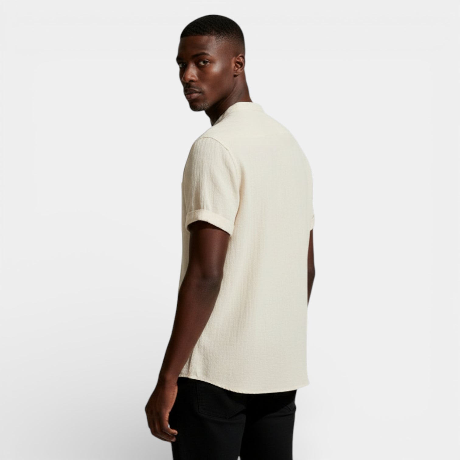 Henley Shirt Short Sleeve Regular Fit for Men