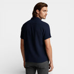 Short Sleeve Button-Up Textured Shirt Regular Fit for Men