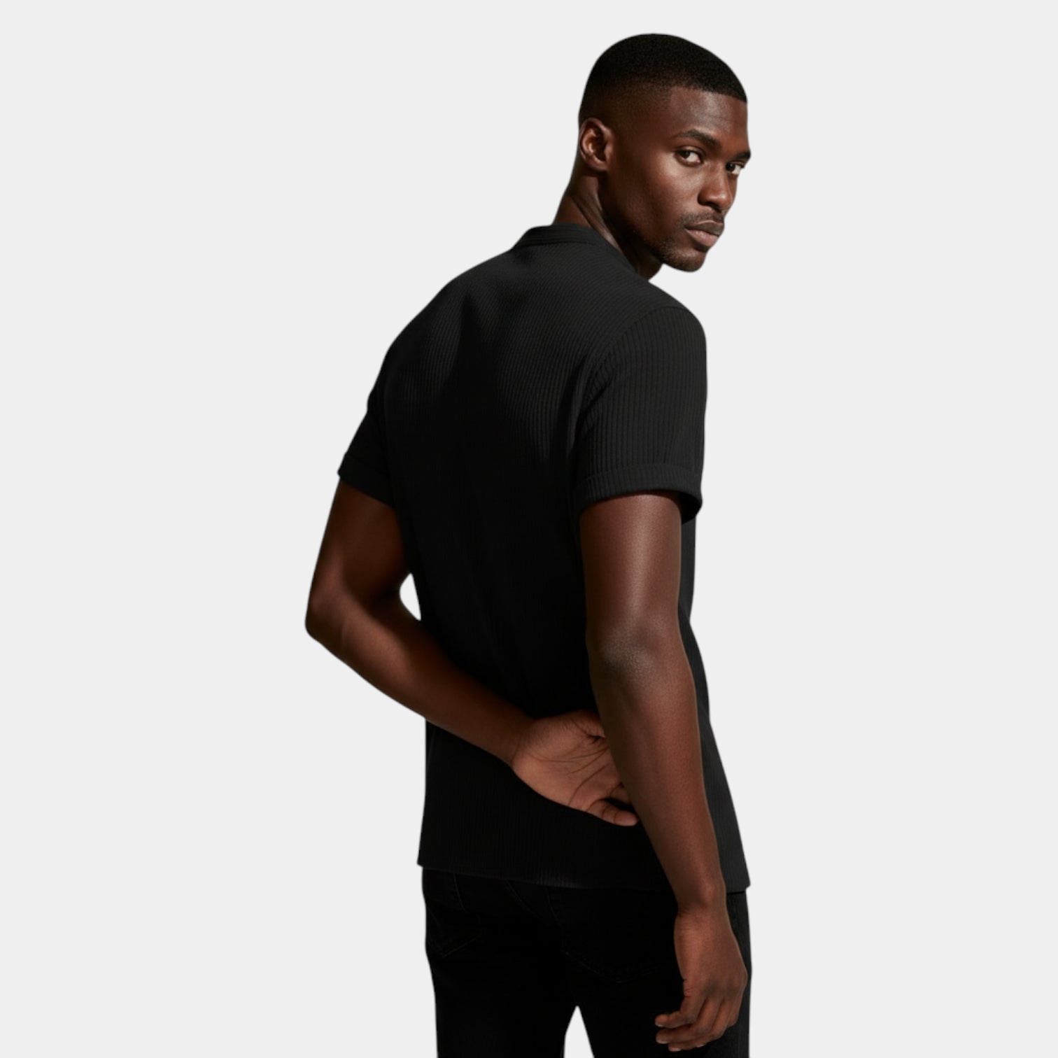 Textured Short Sleeve Button-Up Shirt Regular Fit for Men