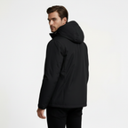 Hooded Zip-Front Jacket Structured Fit for Men