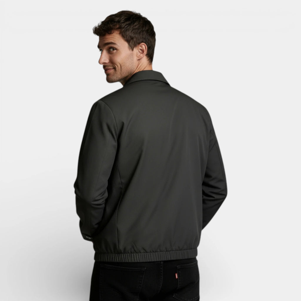 Polo Collar Zip-Up Jacket Regular Fit for Men