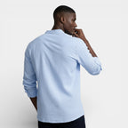 Lace-Up Band Collar Shirt Long Sleeve for Men