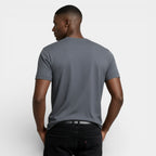 Henley T-Shirt Short Sleeve Button Placket for Men