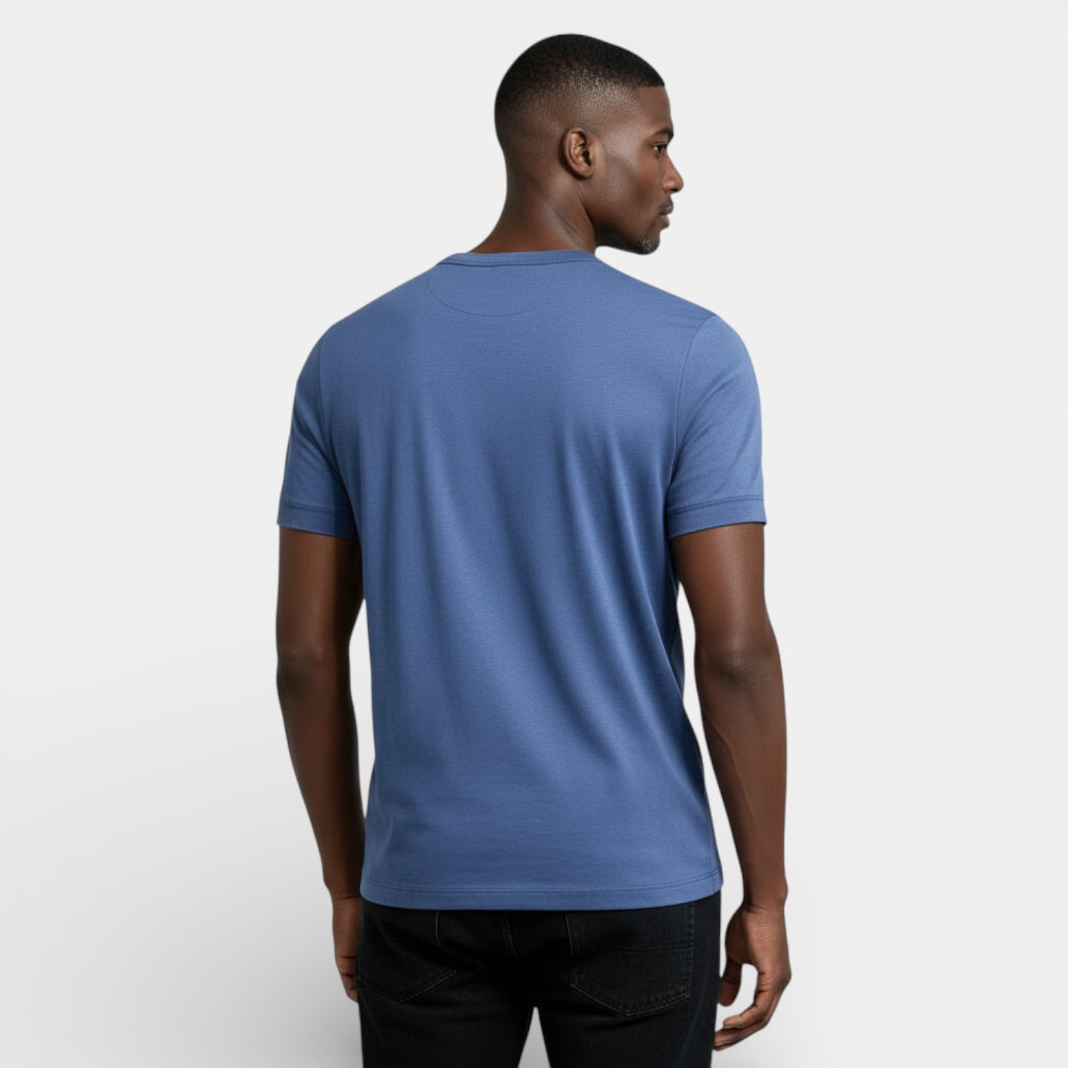 Henley T-Shirt Short Sleeve Button Placket for Men