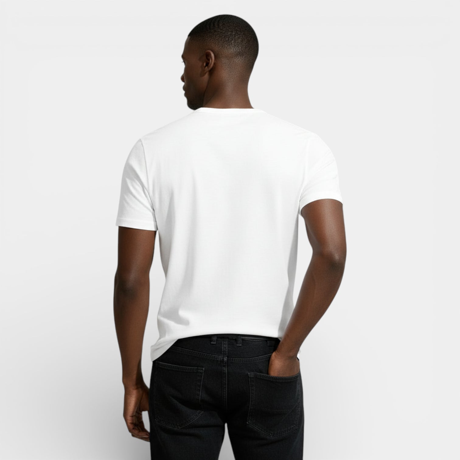 Henley T-Shirt Short Sleeve Button Placket for Men