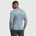 Textured Panel Crew Neck Shirt Regular Fit for Men