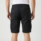 Belted Cargo Shorts Relaxed Fit Multi-Pocket for Men