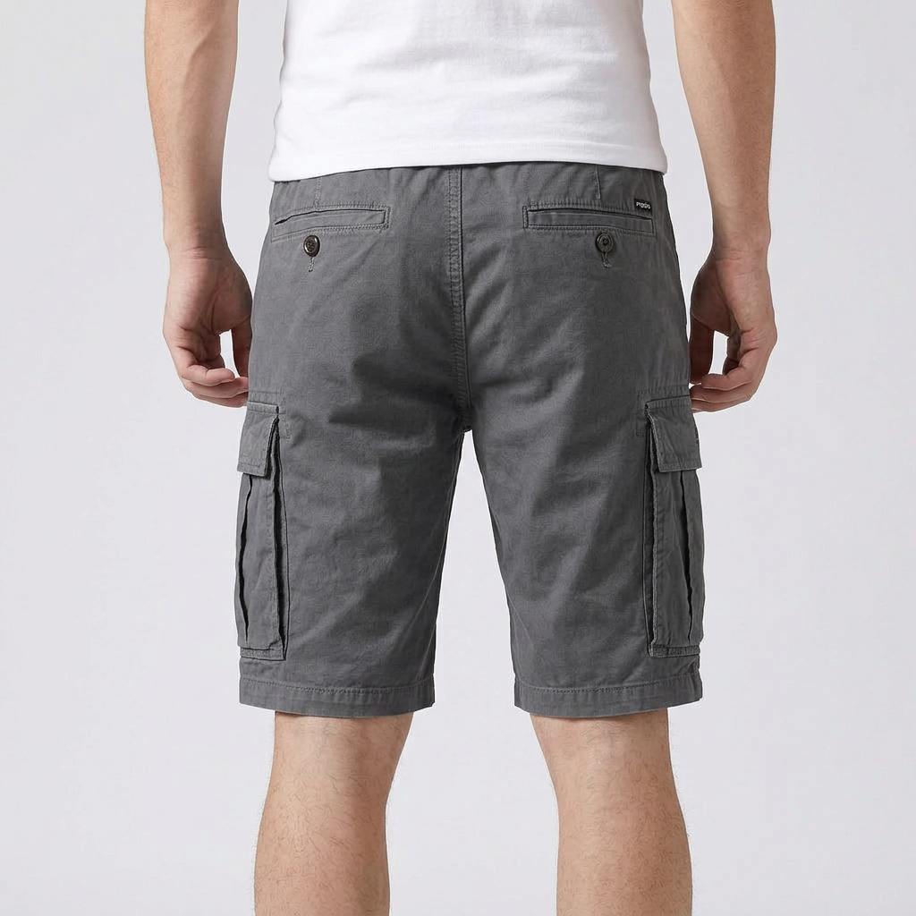 Belted Cargo Shorts Relaxed Fit Multi-Pocket for Men