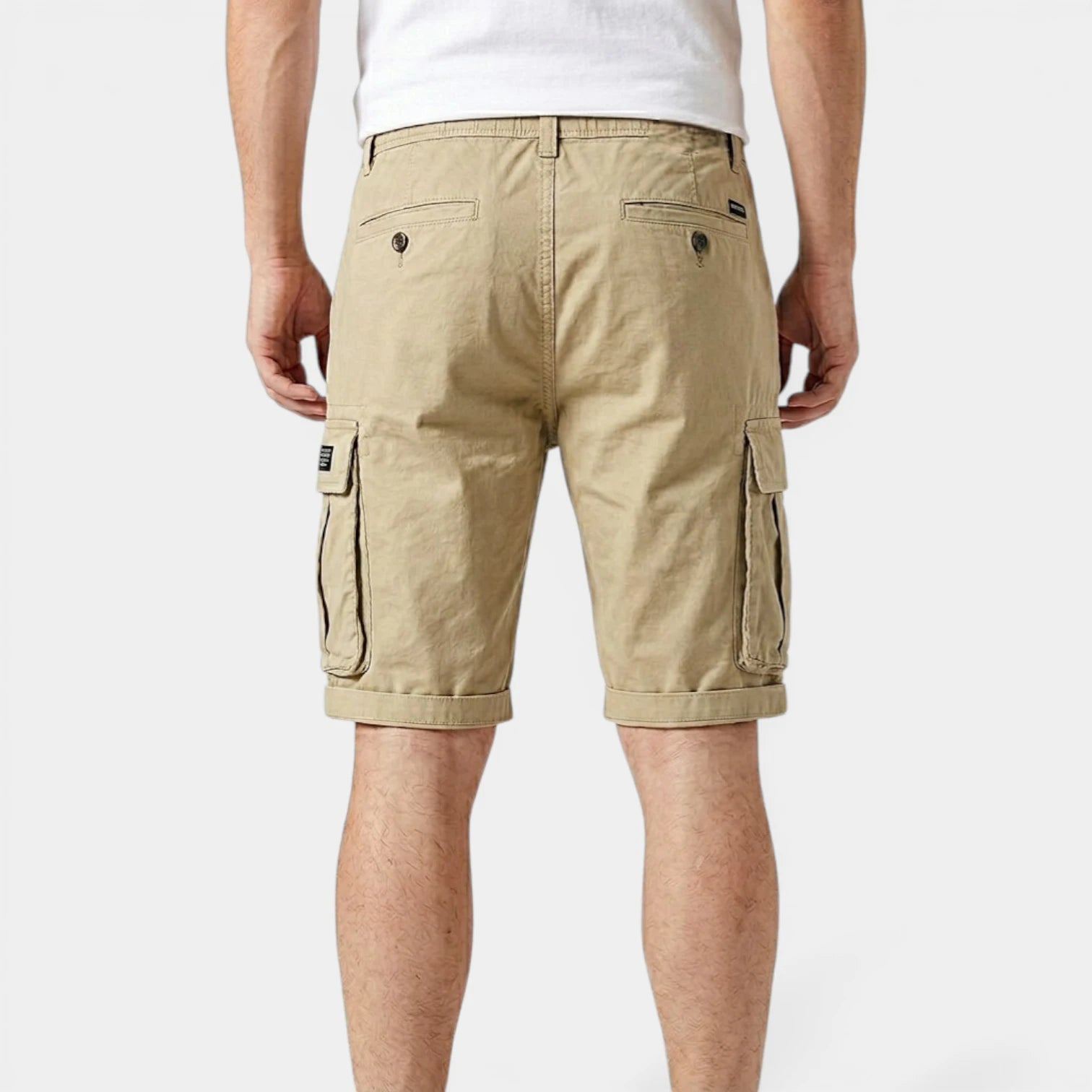 Belted Cargo Shorts Relaxed Fit Multi-Pocket for Men