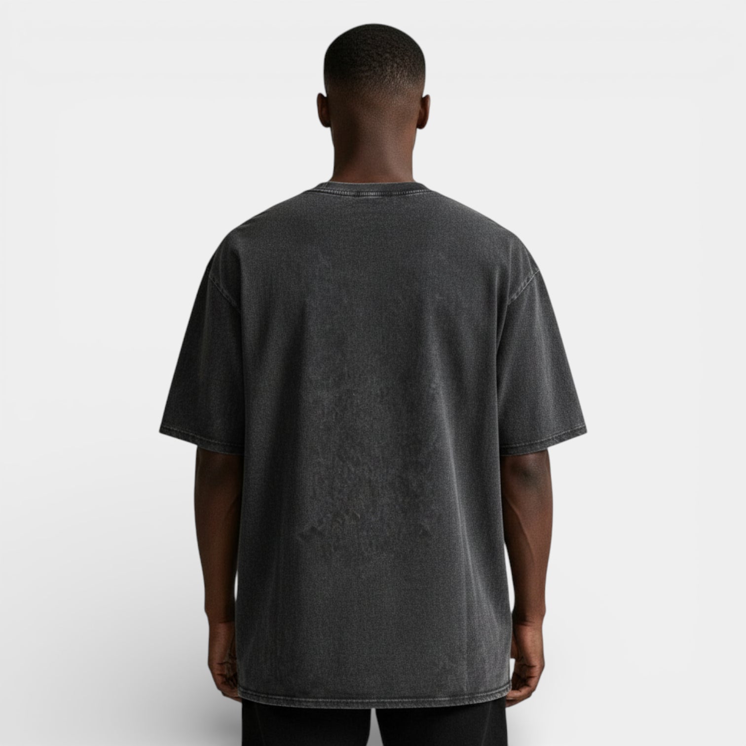 Washed Short Sleeve Pullover Tee Relaxed Fit for Men