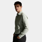 Textured Button-Up Shirt Spread Collar for Men