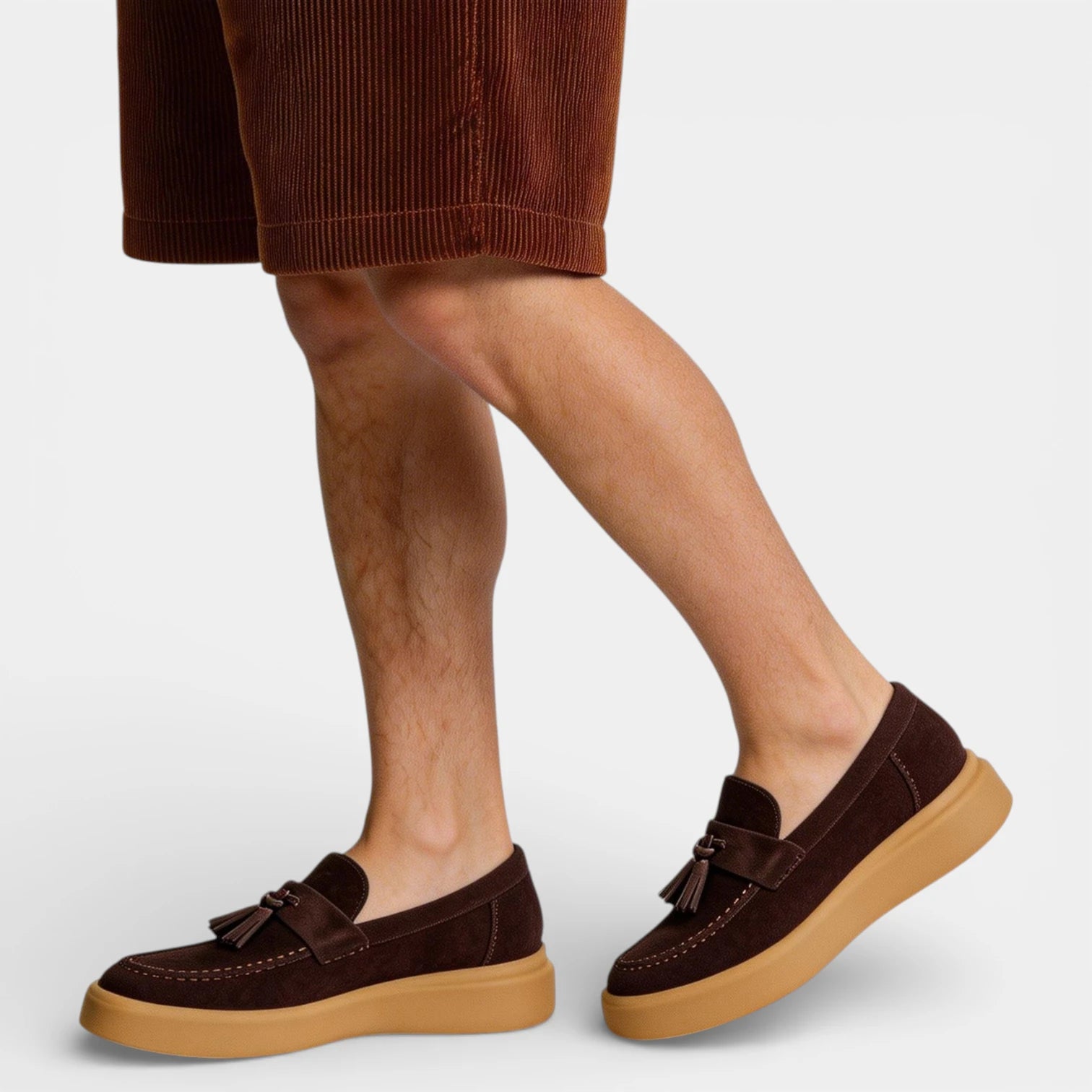 Tassel Penny Loafers Thick Sole Slip-On for Men