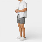Striped Drawstring Shorts Elastic Waist Relaxed Fit for Men