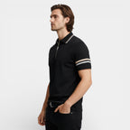 Short Sleeve Half Zip Polo Shirt Regular Fit for Men