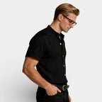 Short Sleeve Button-Up Shirt Regular Fit for Men