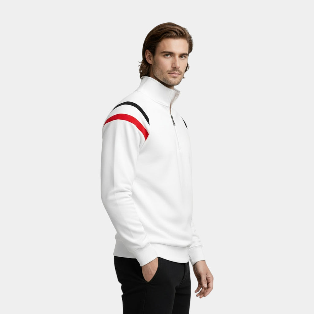 Quarter-Zip Pullover Sweater Regular Fit for Men