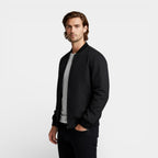 Zip-Front Stand Collar Jacket Regular Fit for Men