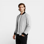 Zip-Front Stand Collar Jacket Regular Fit for Men
