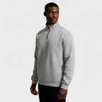 Long Sleeve Quarter-Zip Pullover Sweater for Men