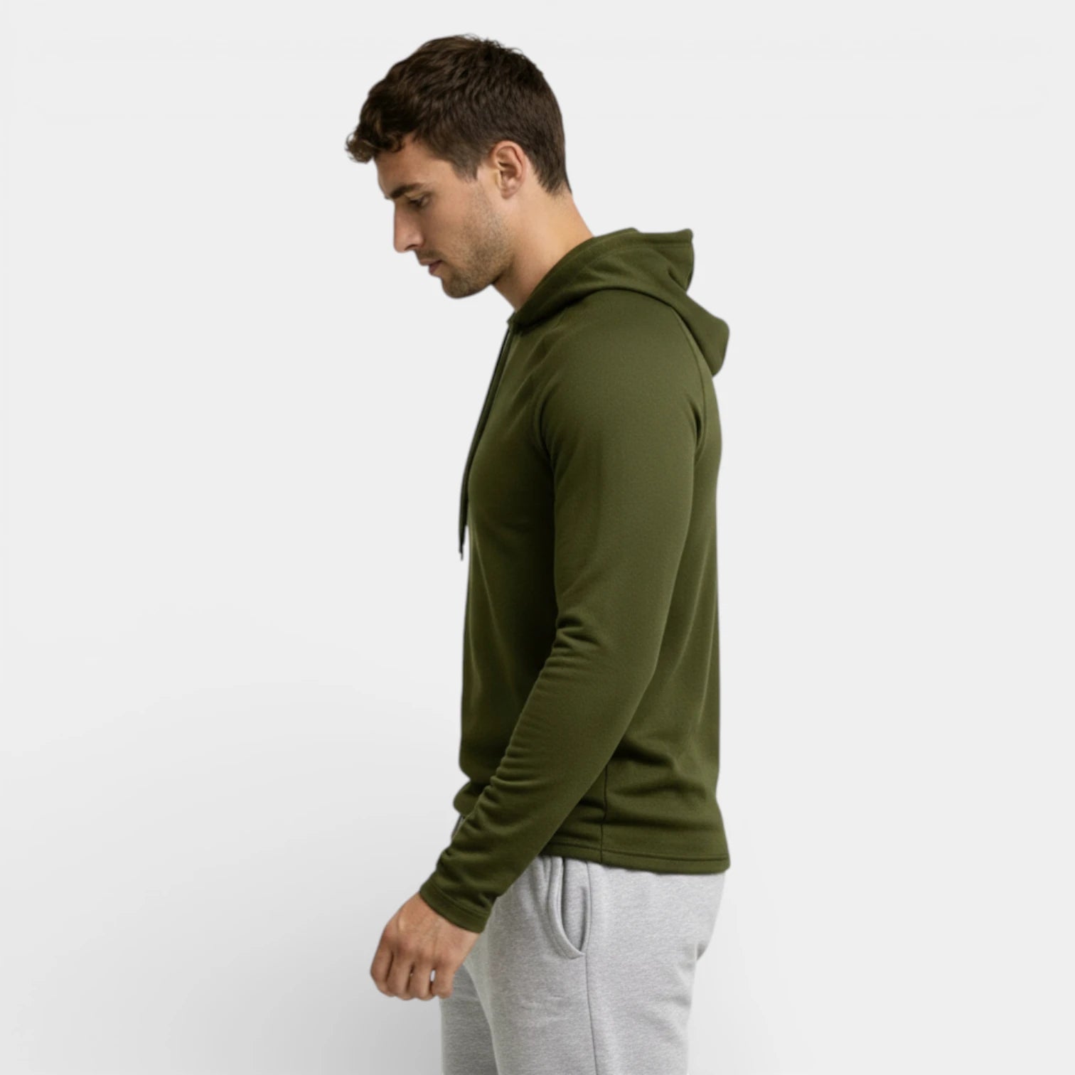 Slim Fit Gym Pullover Hoodie Long Sleeve for Men