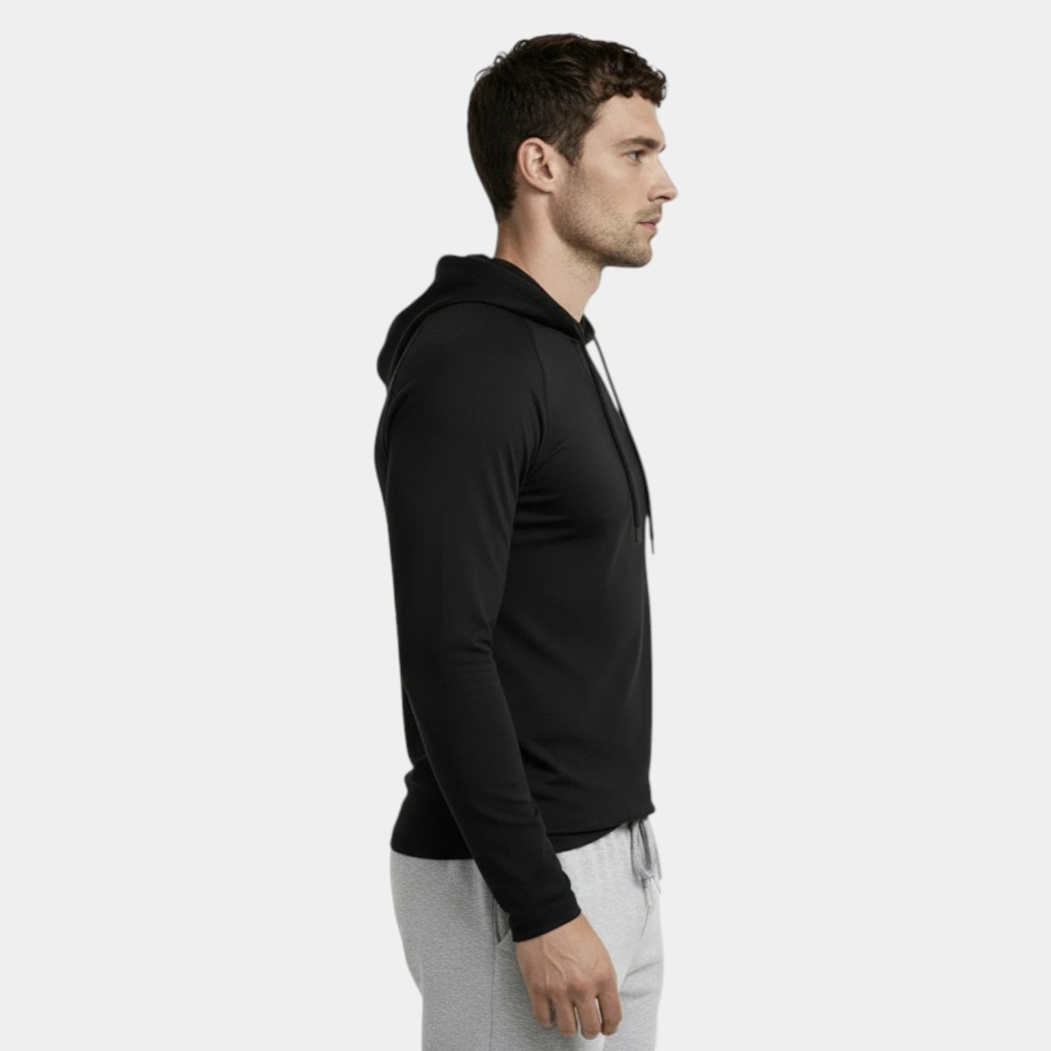 Slim Fit Gym Pullover Hoodie Long Sleeve for Men