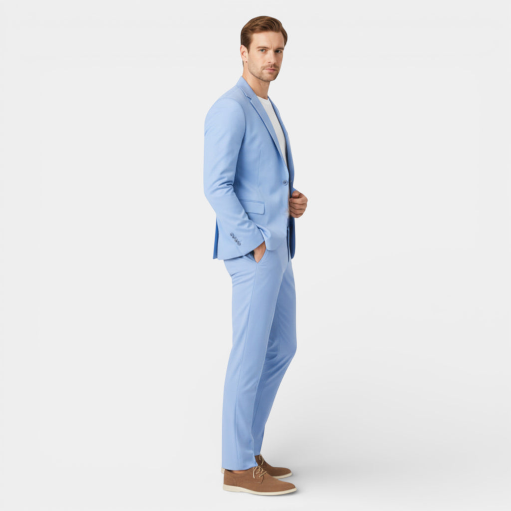 Slim Fit Two-Piece Tailored Suit Set for Men