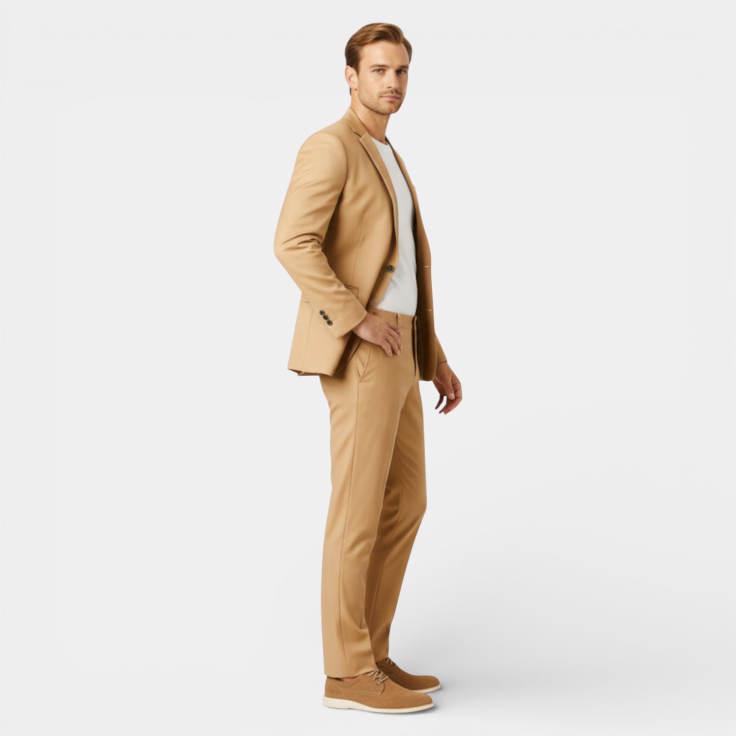 Slim Fit Two-Piece Tailored Suit Set for Men