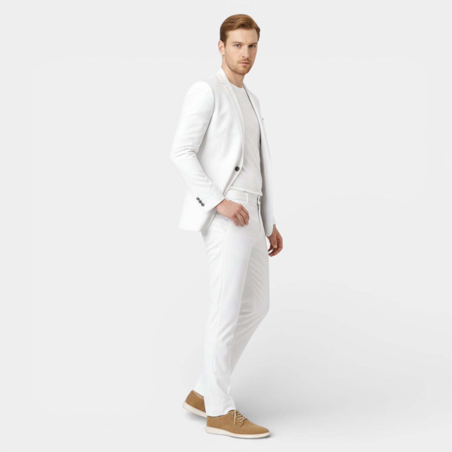 Slim Fit Two-Piece Tailored Suit Set for Men