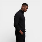 Half-Zip Textured Knit Sweater Regular Fit for Men