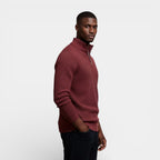 Half-Zip Textured Knit Sweater Regular Fit for Men