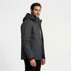 Hooded Zip-Front Jacket Structured Fit for Men