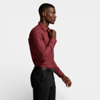 Slim Fit Long Sleeve Button-Up Shirt for Men