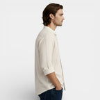 Button-Up Stand Collar Shirt Regular Fit for Men