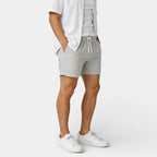 Striped Drawstring Shorts Elastic Waist Relaxed Fit for Men